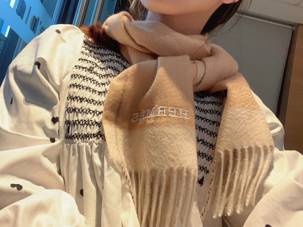 Scarf 180 CM In Beige Mix Light Beige Cashmere  398200