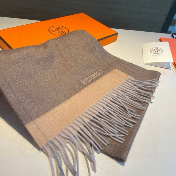 Scarf 180 CM In Brown Mix Beige Cashmere  398203