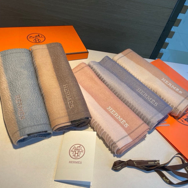 Scarf 180 CM In Grey Blue Mix Beige Cashmere  398204