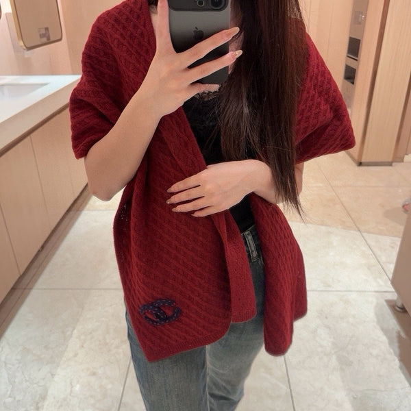 SCIARPA 170 CM IN CASHMERE ROSSO CILIEGIA 401992