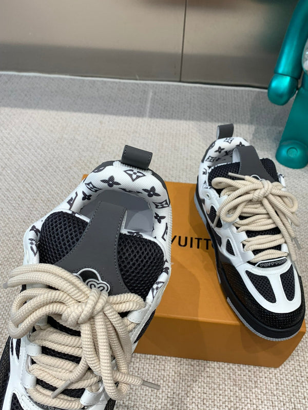 LV Skate Sneaker Nero Mix Bianco Pelle di Vacchetta