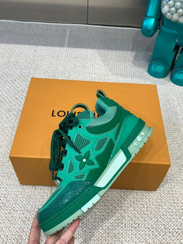 LV Skate Sneaker in pelle di vacchetta verde