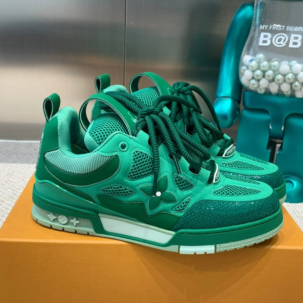 LV Skate Sneaker in pelle di vacchetta verde