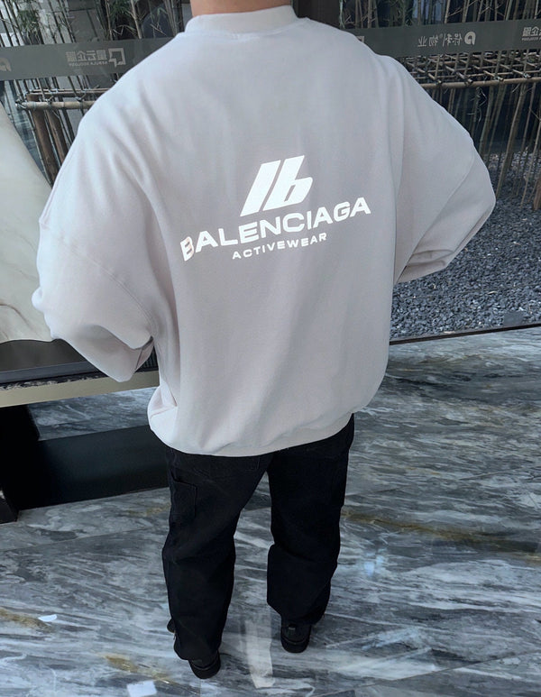 Balenciaga 25 Crew Neck Sweatshirt White Cotton 0004