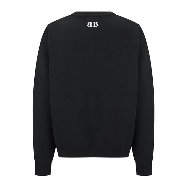 Balenciaga 25 Sweater Black Wool 0002