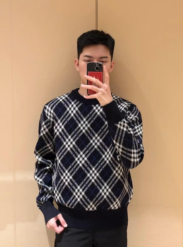 Bur 25 Sweater Navy Blue Wool