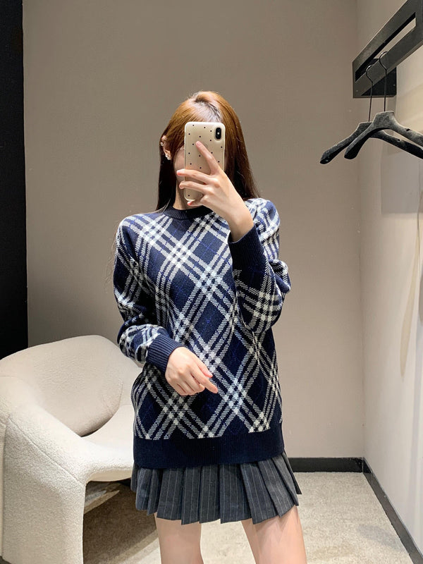 Bur 25 Sweater Navy Blue Wool