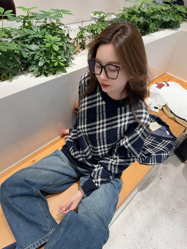 Bur 25 Sweater Navy Blue Wool