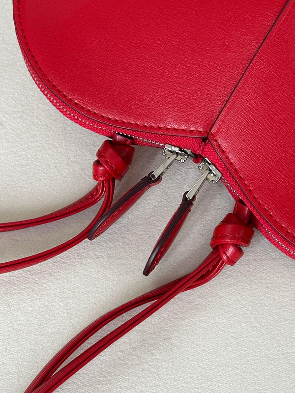 LE COEUR BAG 21 IN CRIMSON RED CALFSKIN