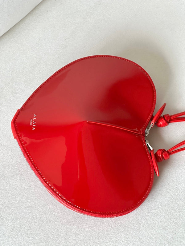 LE COEUR BAG 21 IN SCARLET RED PATENT CALFSKIN