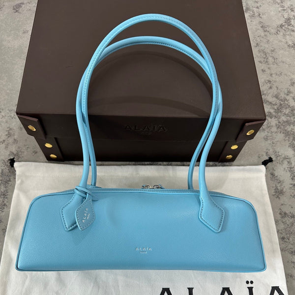 LE TECKEL MEDIUM BAG 32 IN SKY BLUE GOATSKIN