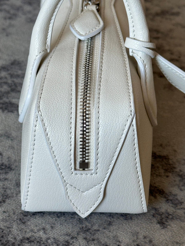 LE TECKEL MEDIUM BAG 32 IN PLATINUM GOATSKIN