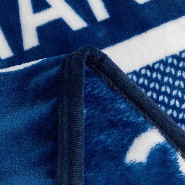 FLOWER BLANKET IN COBALT BLUE MIX WHITE MILK VELVET 142843