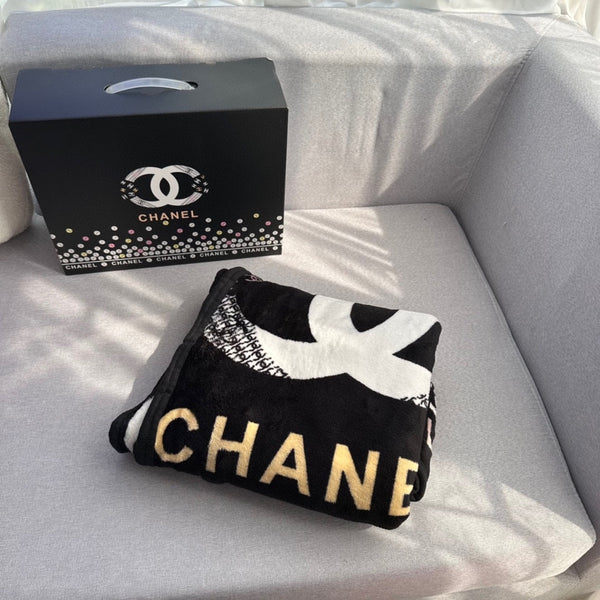 BLANKET IN BLACK MIX COLORFUL VELVET 152039