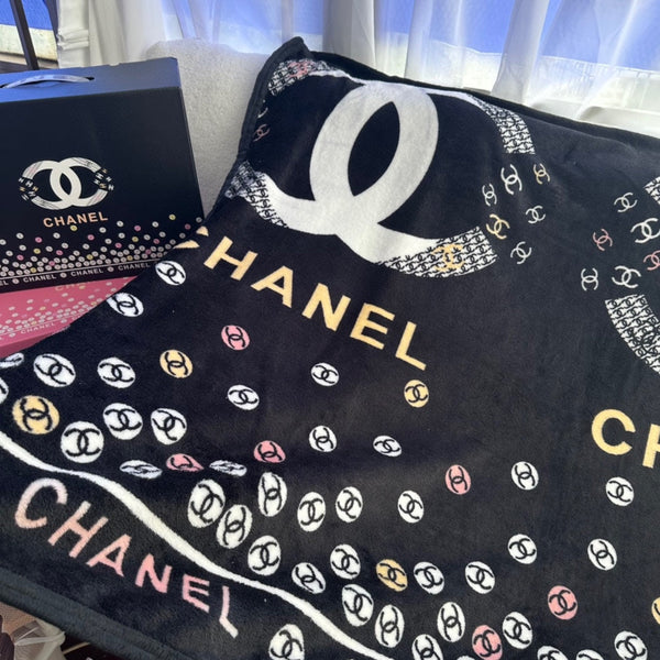 BLANKET IN BLACK MIX COLORFUL VELVET 152039