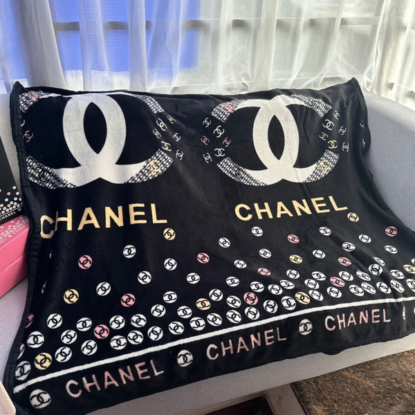 BLANKET IN BLACK MIX COLORFUL VELVET 152039