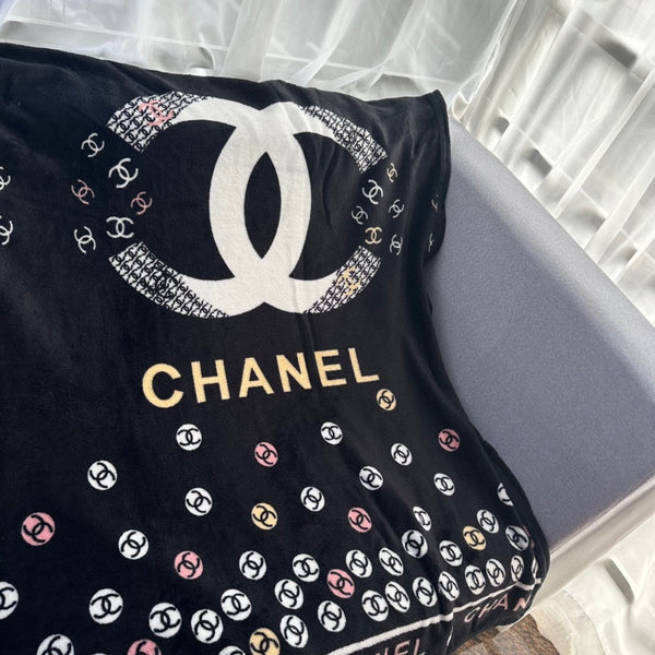 BLANKET IN BLACK MIX COLORFUL VELVET 152039