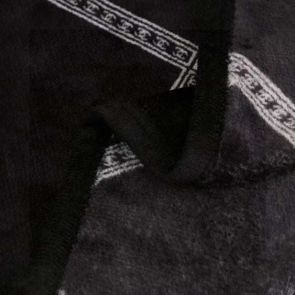 CC BLANKET IN BLACK MIX WHITE MILK VELVET 421609