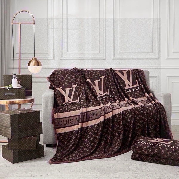 BLANKET IN CHOCOLATE BROWN MONOGRAM LAMB FUR 423068