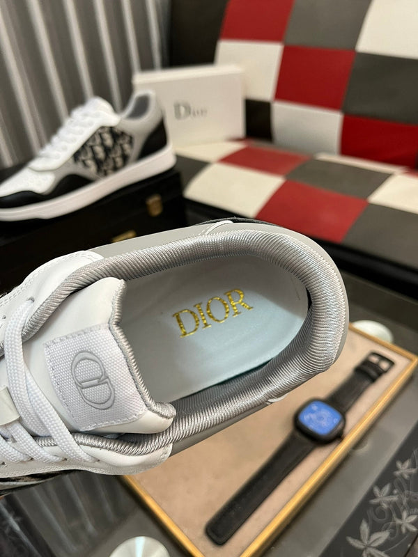 CD B27 LOW-TOP SNEAKER BLACK-WHITE-GRAY CALFSKIN