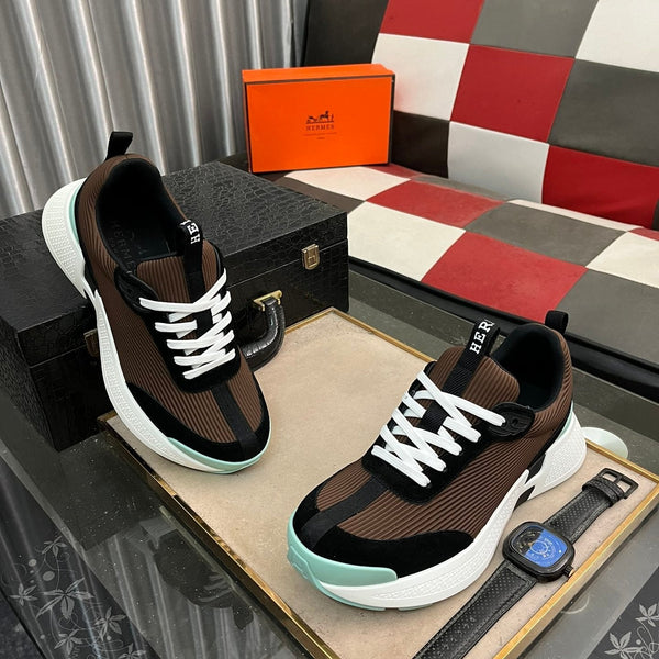 HM HUGO SNEAKER BLACK AND BROWN WEAVE