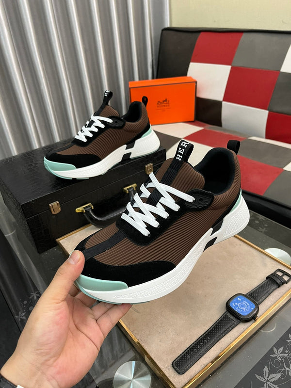 HM HUGO SNEAKER BLACK AND BROWN WEAVE