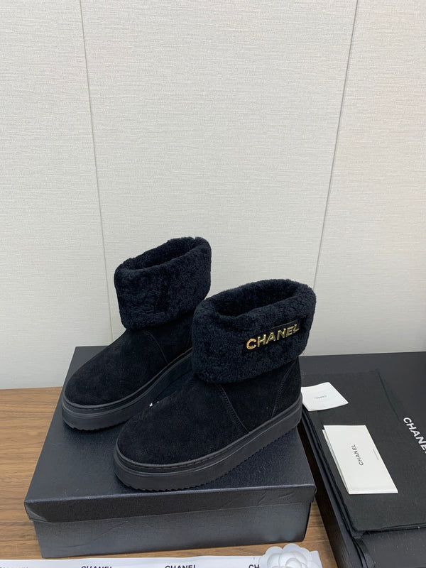 Stivaletti CC in pelle scamosciata nera