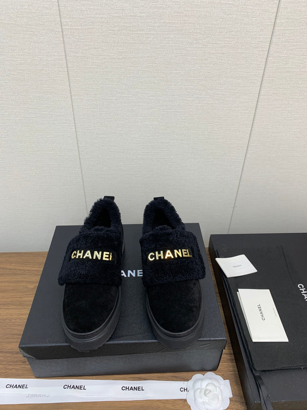 CC Ankle Boots Black Suede Wool