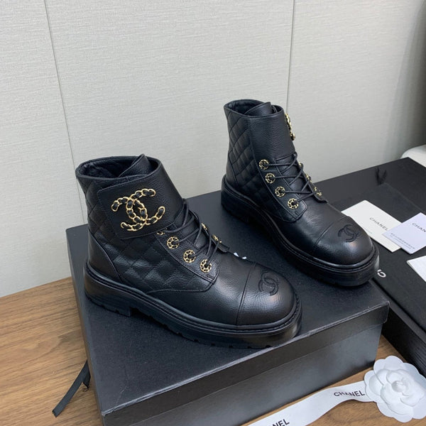 CC Ankle Boots Black Cowhide