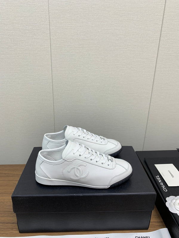 CC Sneaker 15mm White Lambskin
