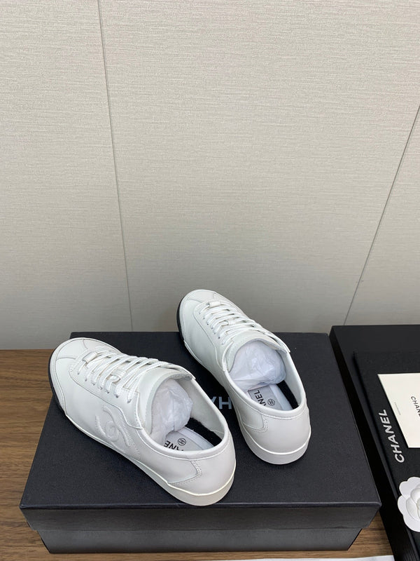 CC Sneaker 15mm White Lambskin