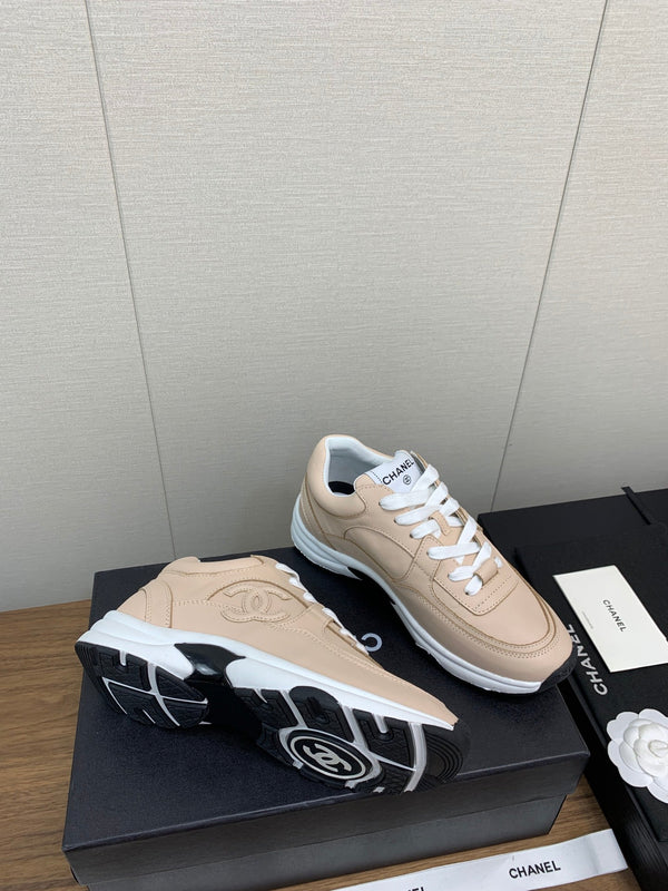 CC Sneaker 30mm Beige Lambskin