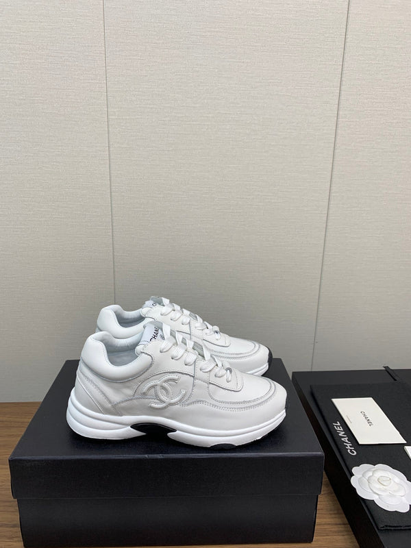 CC Sneaker 30mm White Lambskin