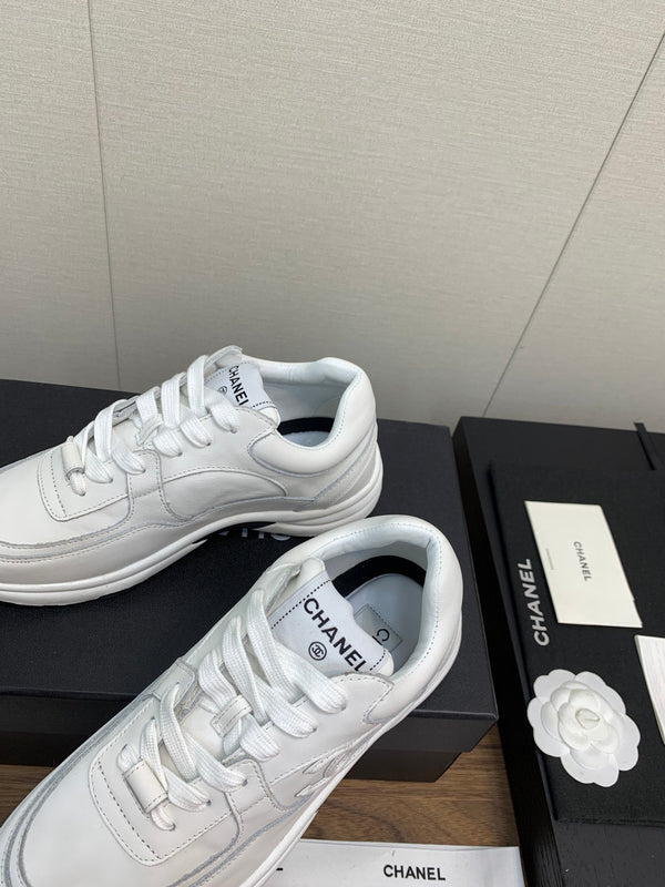 CC Sneaker 30mm White Lambskin