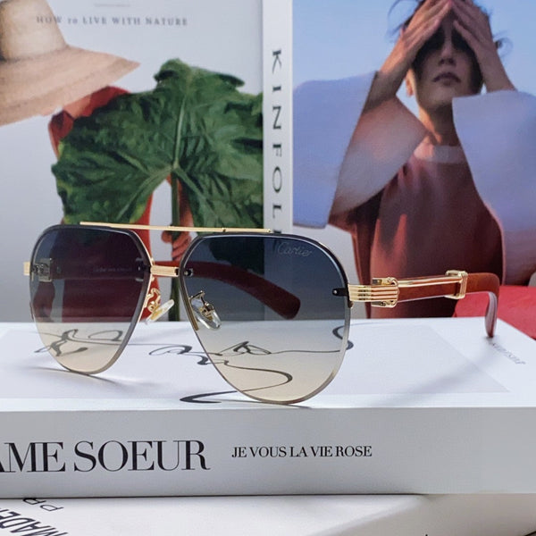 OCCHIALI DA SOLE CON MONTATURA SIGNATURE C DE AVIATOR 561995 IN METALLO