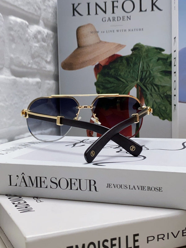 OCCHIALI DA SOLE CON MONTATURA SIGNATURE C DE AVIATOR 561995 IN METALLO