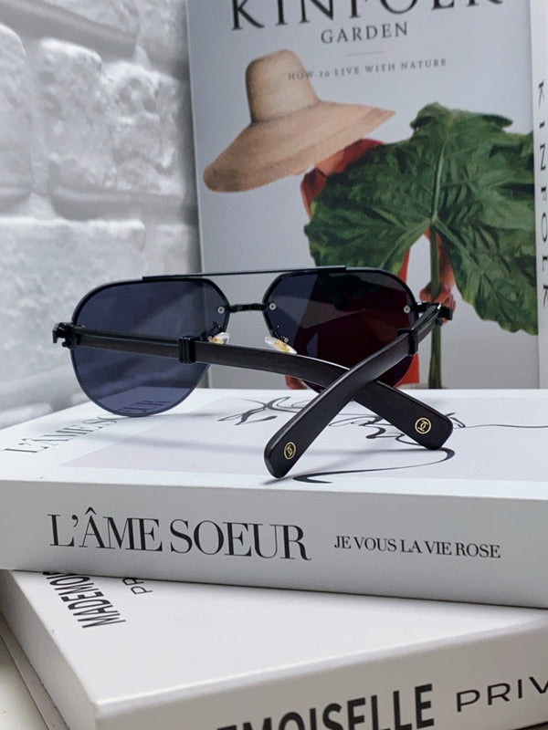 OCCHIALI DA SOLE CON MONTATURA SIGNATURE C DE AVIATOR 561995 IN METALLO