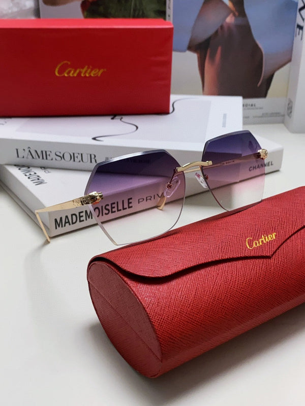 OCCHIALI DA SOLE PANTHÈRE 562061 CON MONTATURA GEOMETRICA SENZA MONTATURA IN METALLO