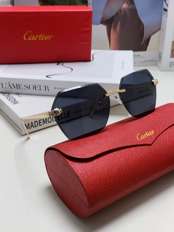 OCCHIALI DA SOLE PANTHÈRE 562061 CON MONTATURA GEOMETRICA SENZA MONTATURA IN METALLO