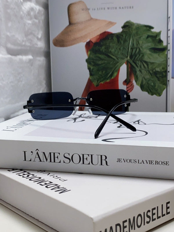 OCCHIALI DA SOLE SANTOS 562068 CON MONTATURA RETTANGOLARE SENZA MONTATURA IN METALLO