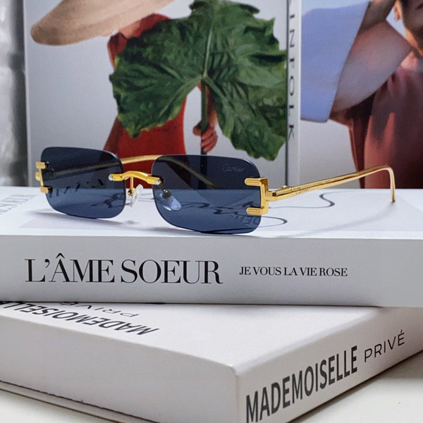 OCCHIALI DA SOLE SANTOS 562068 CON MONTATURA RETTANGOLARE SENZA MONTATURA IN METALLO