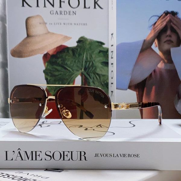 OCCHIALI DA SOLE PILOT 582591 IN METALLO AVANA CON LENTI FUMO MARRONE