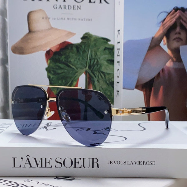 OCCHIALI DA SOLE PILOT 582592 IN METALLO ORO LENTI NERE