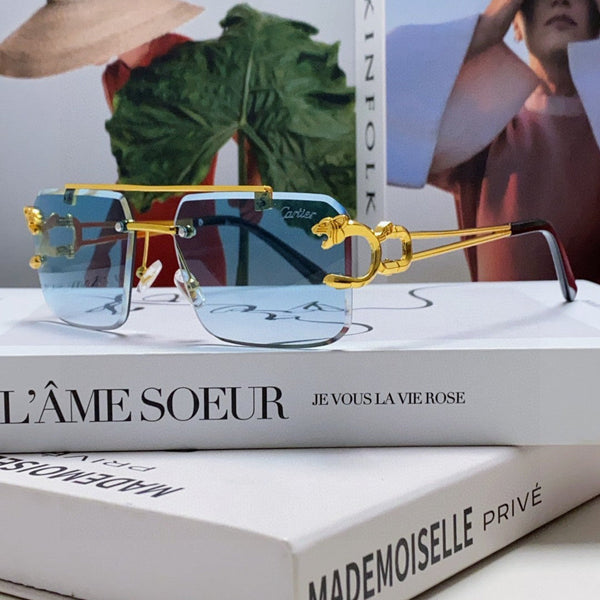 OCCHIALI DA SOLE PANTHÈRE 543542 CON MONTATURA RETTANGOLARE SENZA MONTATURA IN METALLO