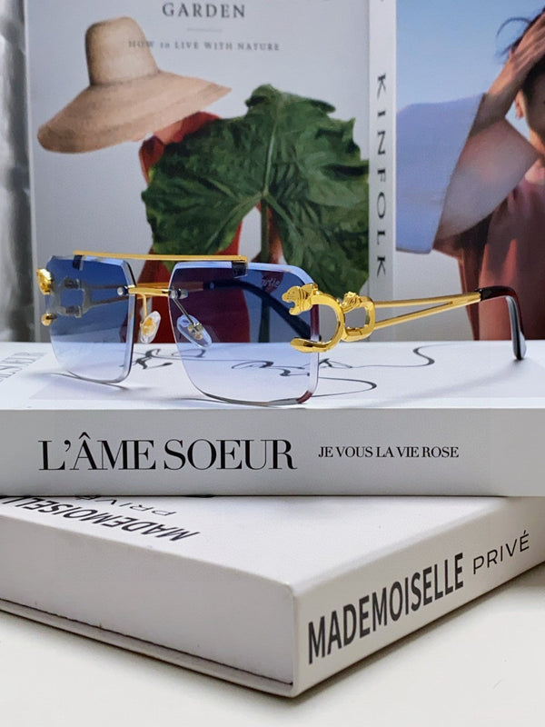 OCCHIALI DA SOLE PANTHÈRE 543542 CON MONTATURA RETTANGOLARE SENZA MONTATURA IN METALLO