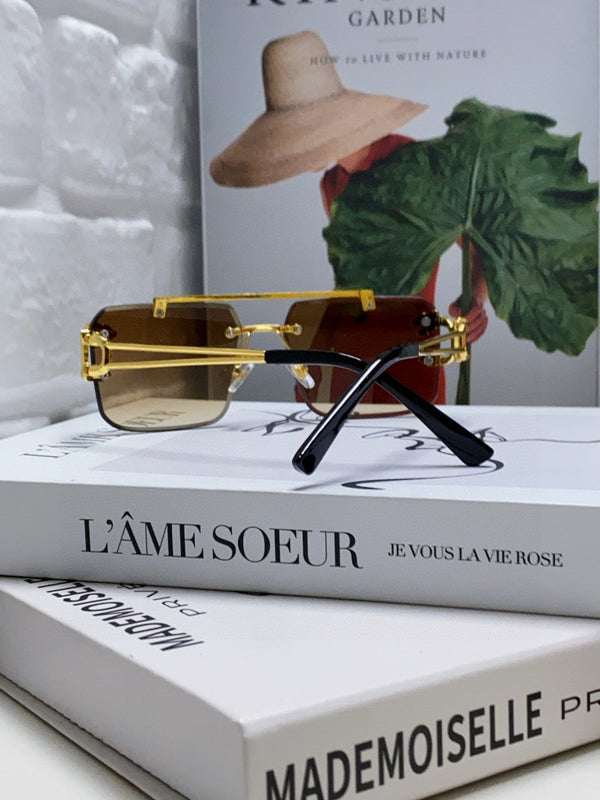 OCCHIALI DA SOLE PANTHÈRE 543542 CON MONTATURA RETTANGOLARE SENZA MONTATURA IN METALLO