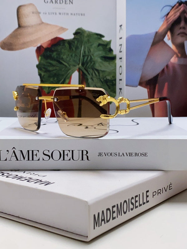 OCCHIALI DA SOLE PANTHÈRE 543542 CON MONTATURA RETTANGOLARE SENZA MONTATURA IN METALLO