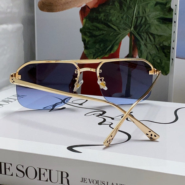 PANTHÈRE RIMLESS RECTANGULAR FRAME SUNGLASSES 543546 IN METAL