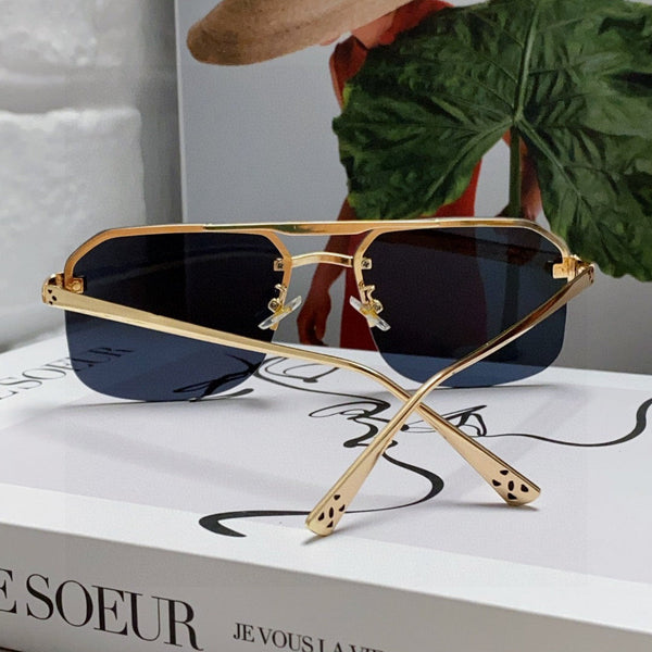 PANTHÈRE RIMLESS RECTANGULAR FRAME SUNGLASSES 543546 IN METAL