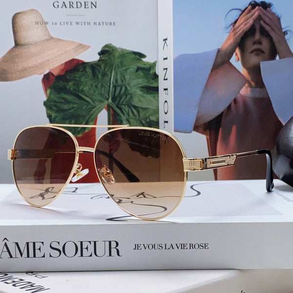 OCCHIALI DA SOLE PILOT 581363 IN METALLO ORO LENTI MARRONE FUMO